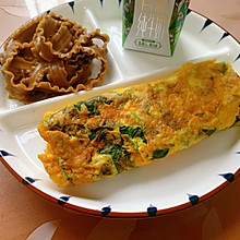 营养早餐——菠菜厚蛋烧