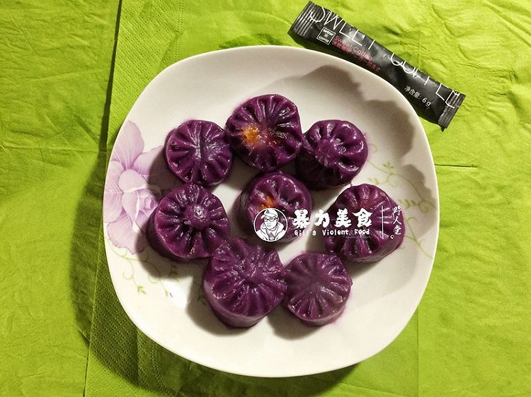 紫薯糯米团的做法