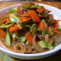 时蔬炒肉皮的做法图解5