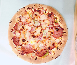 鲜虾火腿卷边披萨～家庭版的做法