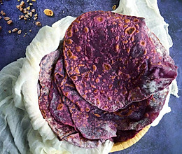 柔软劲道的紫薯荞麦面薄饼的做法