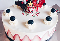 圣诞草莓冻芝士蛋糕8寸版的做法