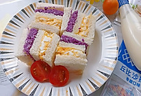 #321沙拉日#紫薯鸡蛋沙拉三明治的做法