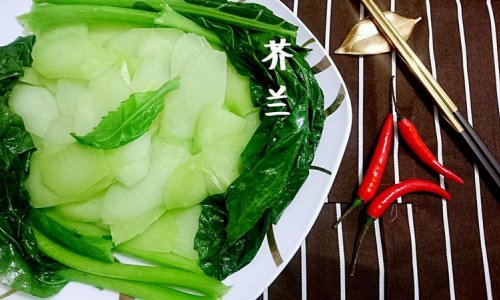 白灼芥兰/芥蓝【抗癌王、强抗氧化】素食蔬菜蜜桃爱营养师私厨的做法