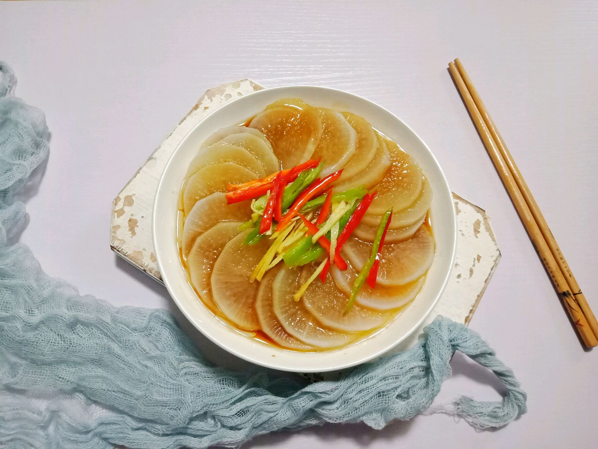 Steamed white radish