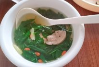 枸杞叶猪肝汤的做法