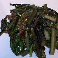 紫菜苔炒肉的做法图解4