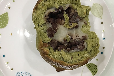 超软抹茶麻薯夹心软欧包
