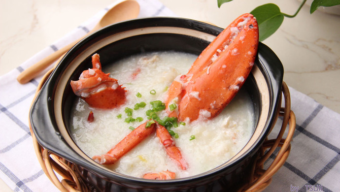 ·龙虾粥·鲜美养生粥 附详细的大龙虾分解方法