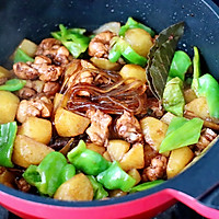 #少盐饮食 轻松生活#鸡块土豆粉条一锅炖的做法图解11