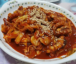 韩式鱿鱼炒蔬菜的做法