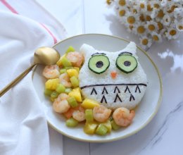 酸甜虾仁卡通饭的做法