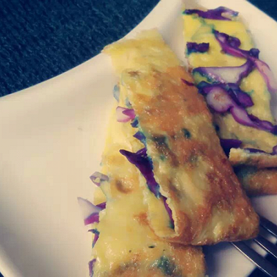 紫甘蓝鸡蛋饼