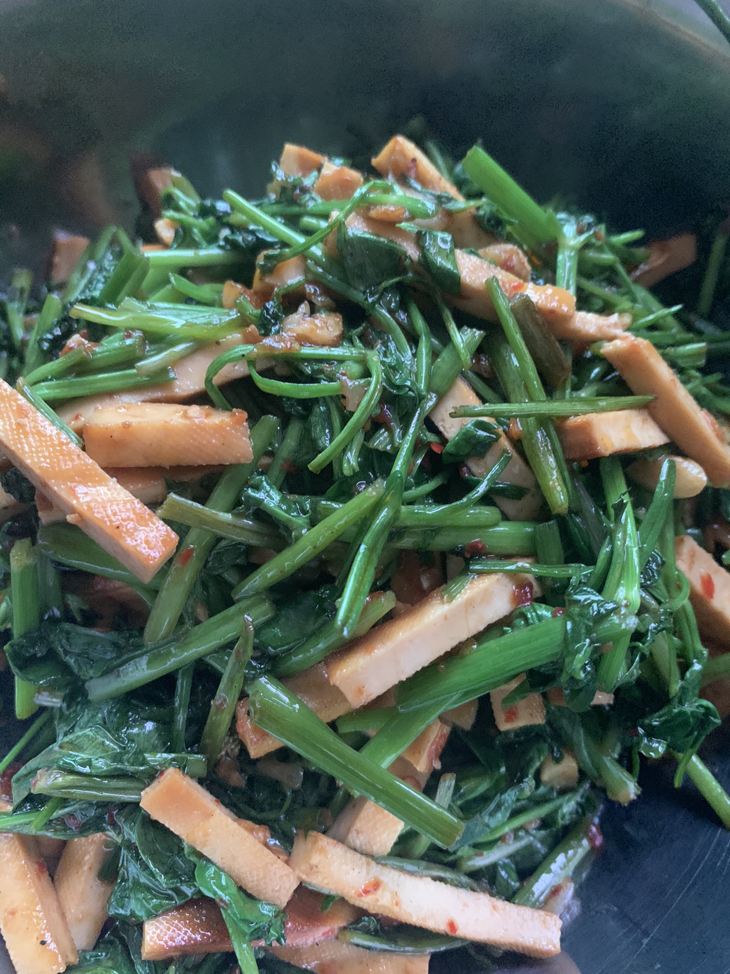 Stir fried dried celery