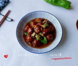 椒熘肉蛋豆腐丸的做法