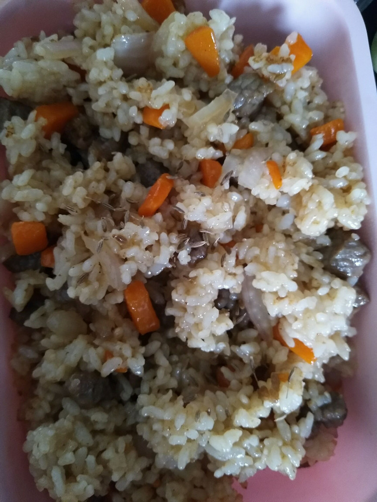孜然牛肉炒饭的做法