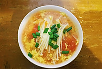 【瘦身暖心汤】番茄金针菇蛋花汤（不用一滴油）的做法