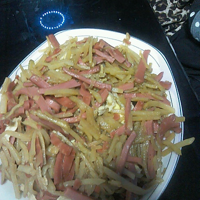 土豆丝炒火腿