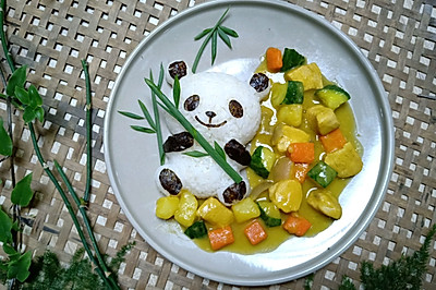 童趣熊猫咖喱饭