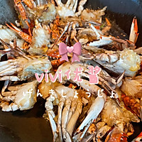 葱香梭子蟹块的做法图解4