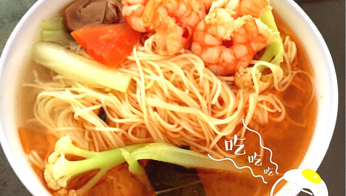 红虾油面