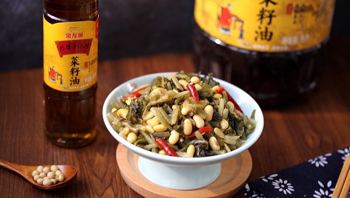 雪菜炒黄豆