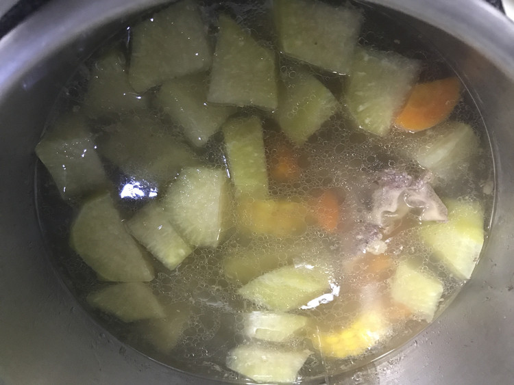 青红萝卜猪骨汤的做法
