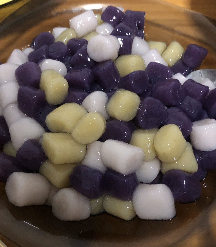 三色芋圆的做法