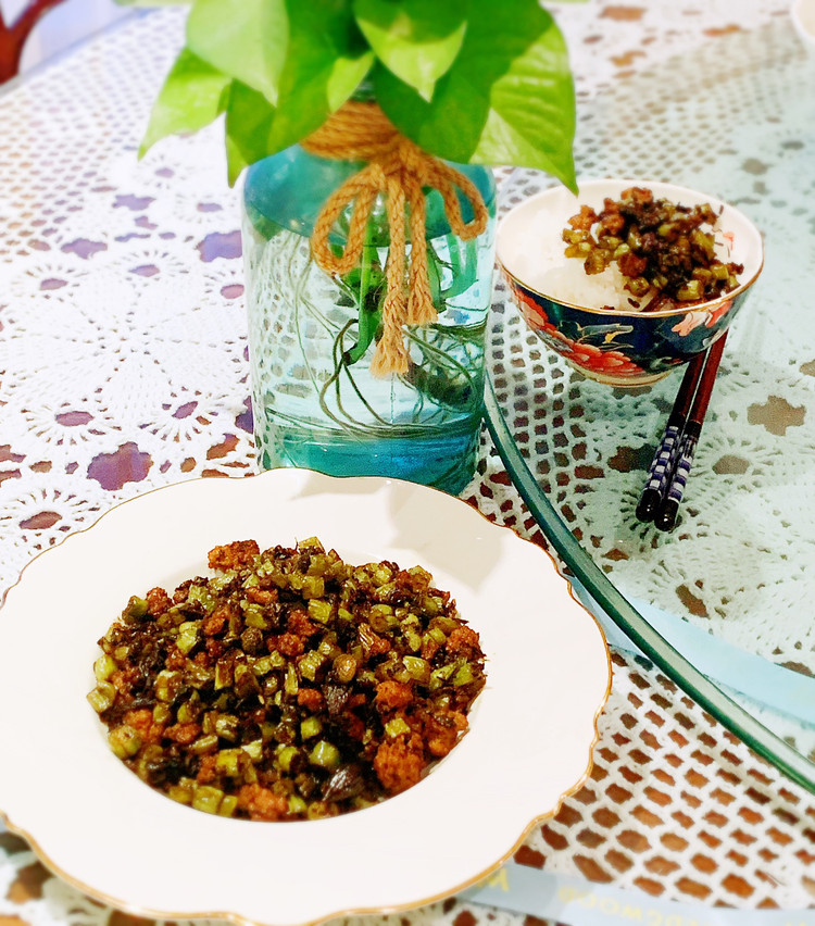超级下饭-榄菜肉碎四季豆的做法
