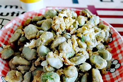 鸡蛋炒鲜蚕豆
