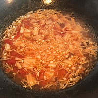 茄汁金针菇虾仁豆腐汤的做法图解6