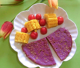 #我们约饭吧#减脂必备主食之奶香紫薯饼的做法