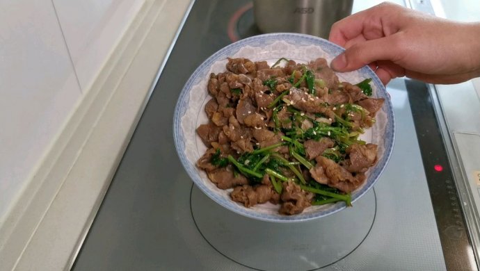 香菜炒羊肉卷