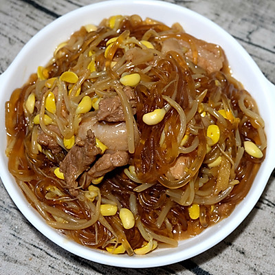 猪肉豆芽炖粉条