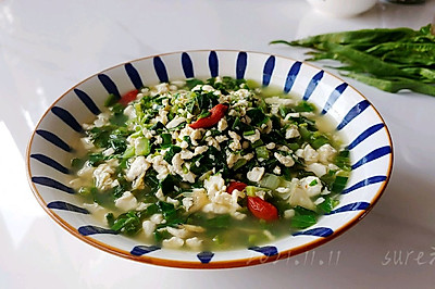虾油青菜豆腐汤