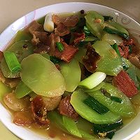 莴苣炒腊肉的做法图解8