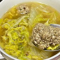 白菜牛肉丸子汤的做法图解4