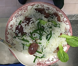 香肠青菜炒饭的做法