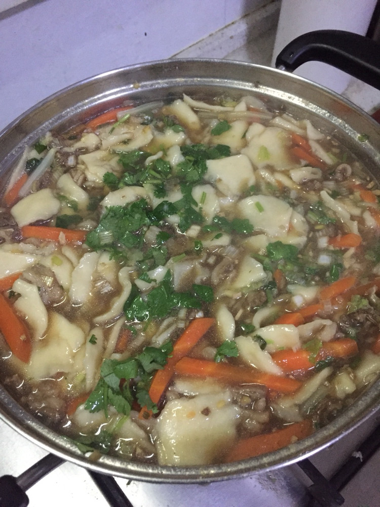 美味汆羊肉汤面的做法
