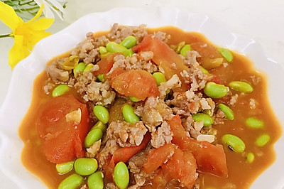 青豆番茄烧肉末