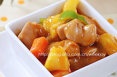 菠萝炒鸡丁