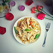 之--平菇炒鸡胸肉