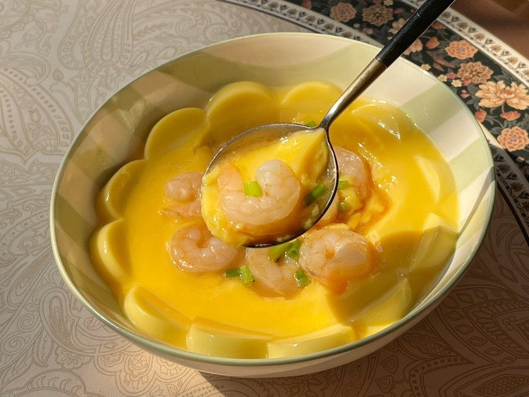 玉子豆腐蒸鸡蛋虾仁的做法