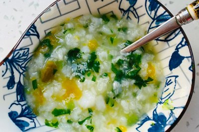 青菜南瓜鱼片粥-八月龄宝宝辅食