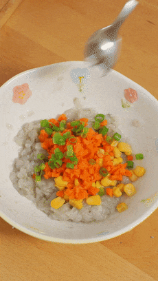 【宝宝辅食】玉米虾滑锅盔的做法图解4