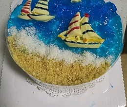 一帆风顺，大展宏图海洋蛋糕的做法