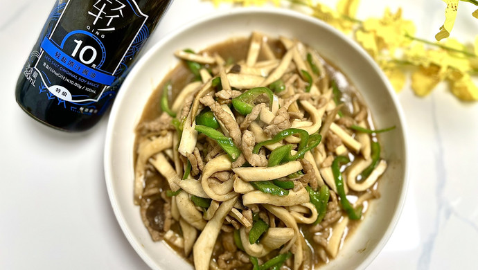 杏鲍菇炒肉丝