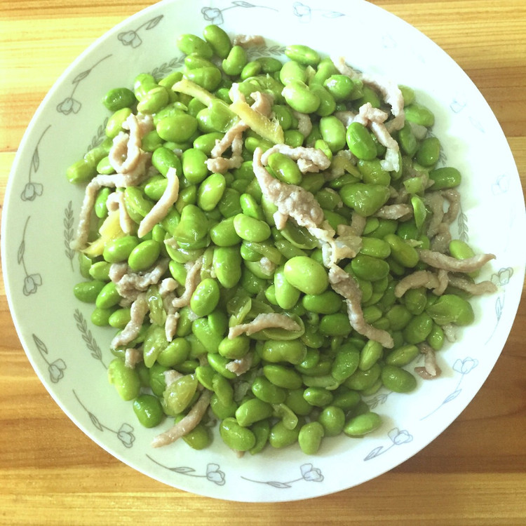 豆米炒肉丝的做法
