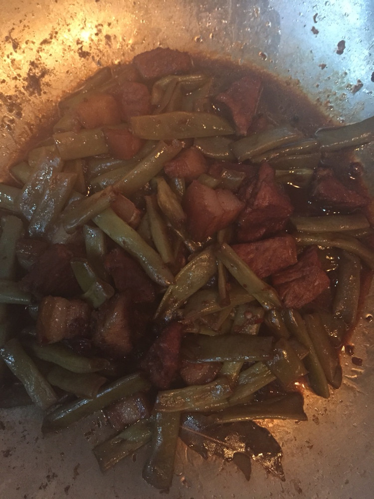 四季豆烧肉的做法
