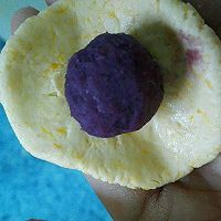 南瓜紫薯馅小麻球+#发现粗食之美#的做法图解5